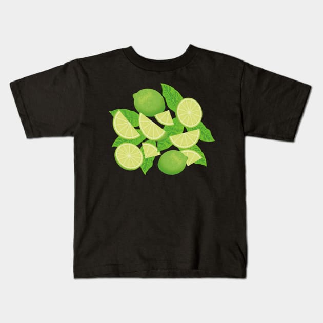 Lime Icons Set Kids T-Shirt by sifis